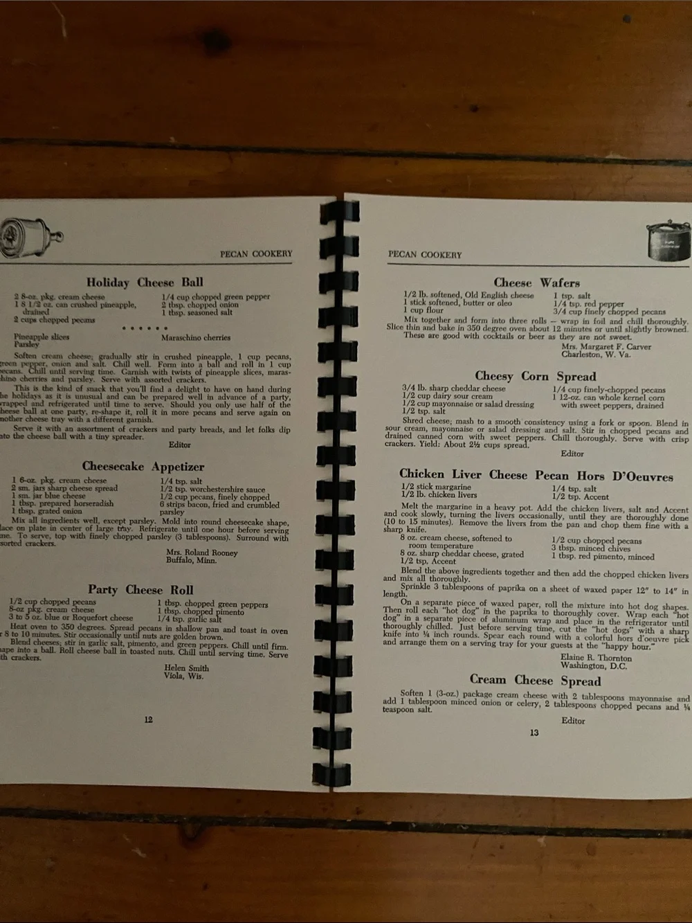 Vintage 70s 1970s Pecan Cookery spiral Cookbook pie cookies candy cake main meal